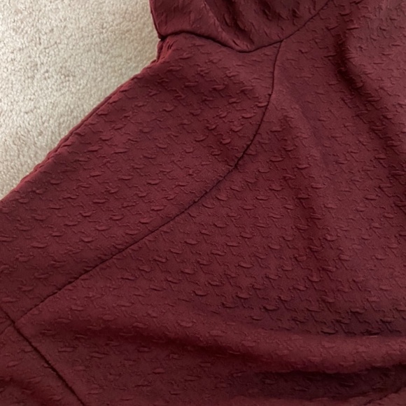 Maroon Work Peplum Dress - Picture 7 of 7